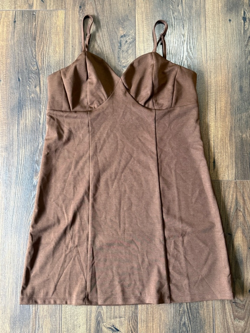 PacSun LA Hearts Notched Neck Bustier Mini Dress Brown Size Large